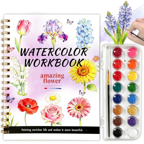 Cahier d'aquarelle de 16 couleurs, le cadeau parfait pour adolescents