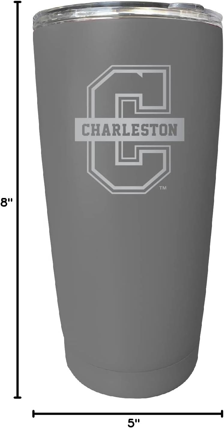 R and R Imports College of Charleston Engraved 16 oz Stainless Steel Insulated Tumbler (Gray) Officially Licensed Collegiate Product - Image 5