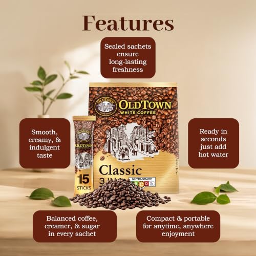 Image of OLD TOWN 3 in 1 Classic White Coffee, 23 Ounce