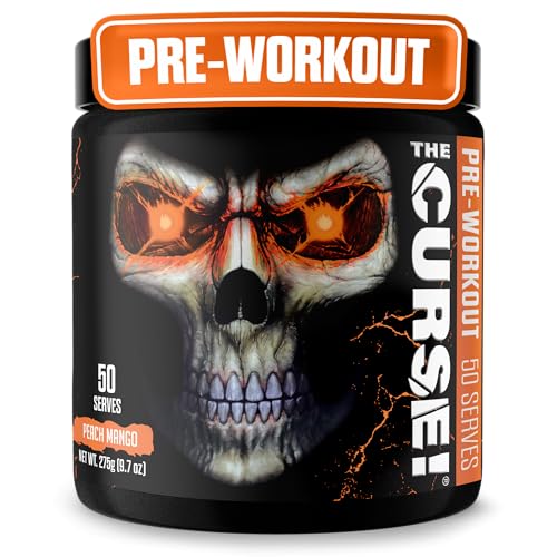Image of JNX SPORTS The Curse! Peach Mango Pre Workout Powder with Creatine - Extreme Energy Preworkout for Men & Women - 50 Servings - L Citrulline, Beta Alanine & Caffeine for Pump, Strength & Focus