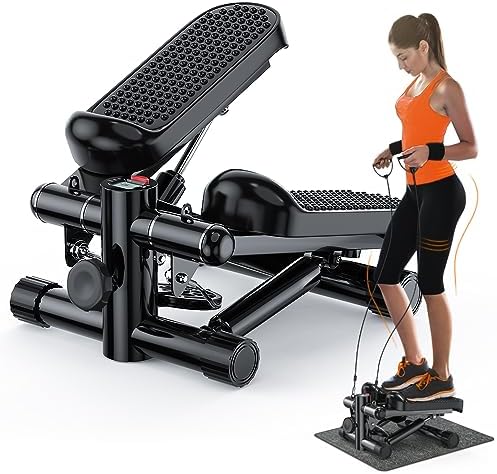 KitGody Mini Steppers for Exercise, Mini Stair Stepper 300 lb Capacity for Exercise at Home, Stepper Machine for Workout with Resistance Bands