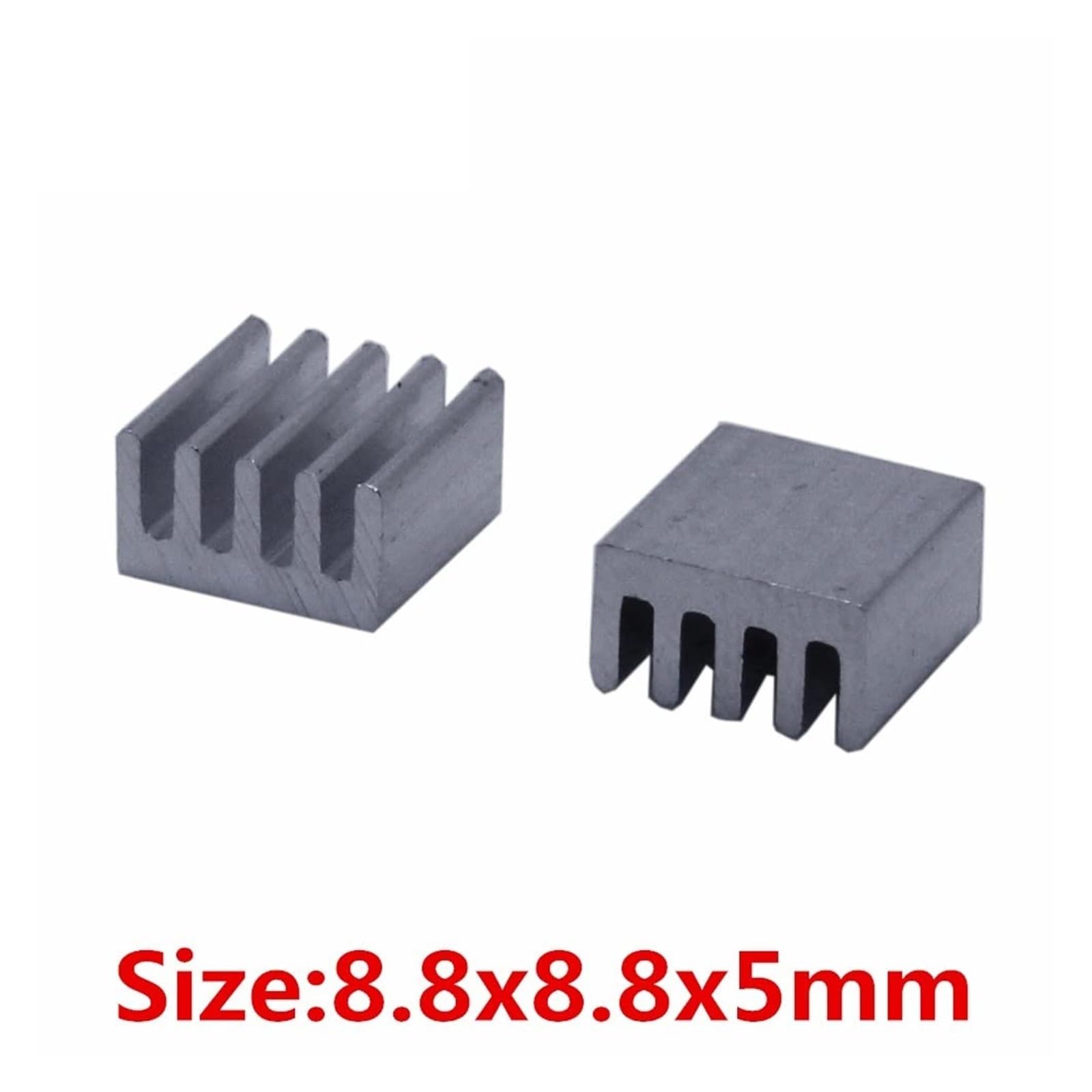 Używany w chłodnicach z chipem DIY Radiator 100 sztuk/partia 8,8x8,8x5mm Radiator aluminiowy wytłaczany Radiator chłodnicy do elektronicznego układu scalonego Ram Cooler Chłodzenie