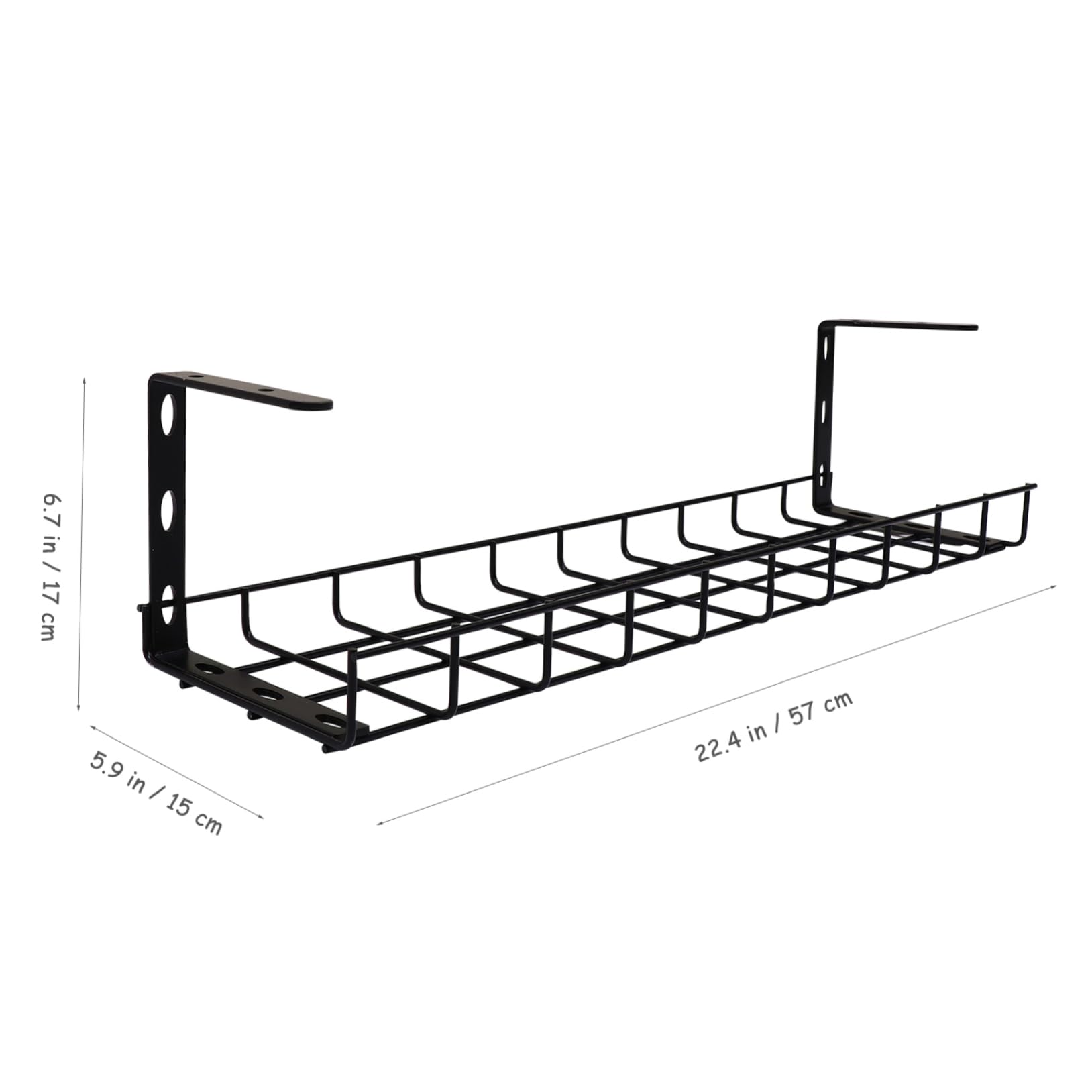 SHINEOFI 1 pièce Organisateur de Câbles sous Bureau Support de Rangement Électrique Pratique Noir pour Gestion des Câbles