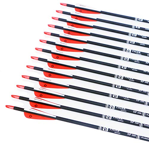 Image of TIGER ARCHERY 30 inch Carbon Arrows for Compound Recurve Bow Hunting Target