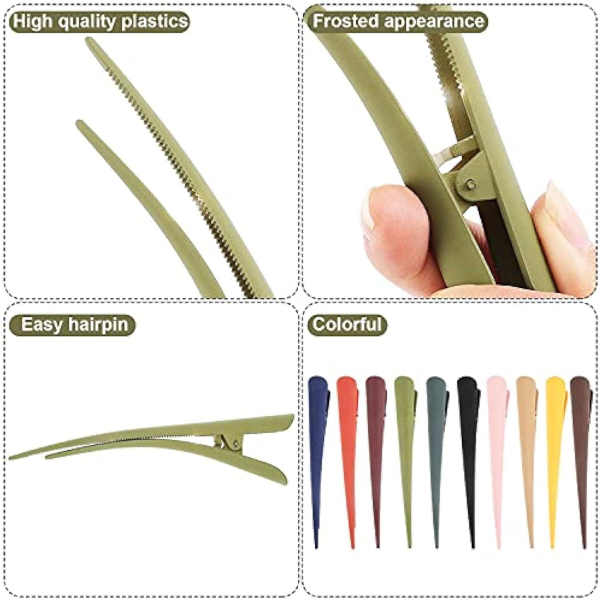 Large Metal Beak Duckbill Alligator Clips, Set of 10