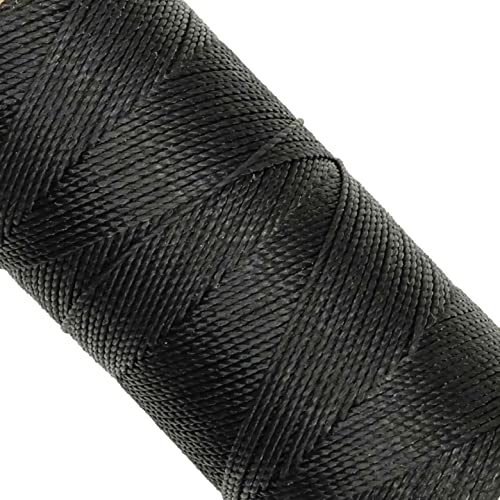 LINHASITA Bobina hilo encerado Linhasita 100gr / 170 metros 1 mm de grosor poliester (Negro)