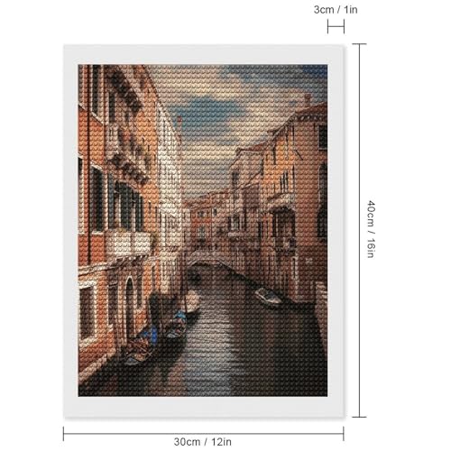 Kits de pintura de diamantes de Venecia para adultos con mosaico de gemas redondo 2