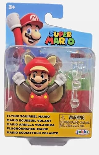 SUPER MARIO Mini Action Figure 2.5 Inch Flying Squirrel Mario Collectible Toy