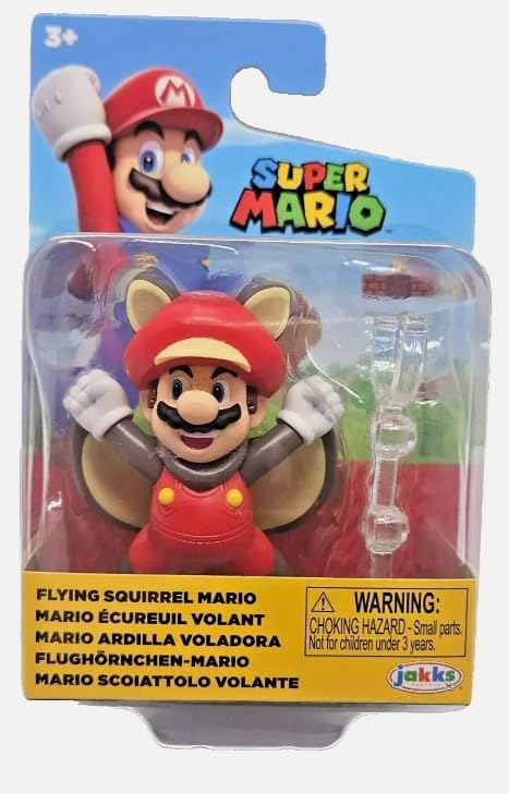 Mini Action Figure 2.5 Inch Flying Squirrel Mario Collectible Toy