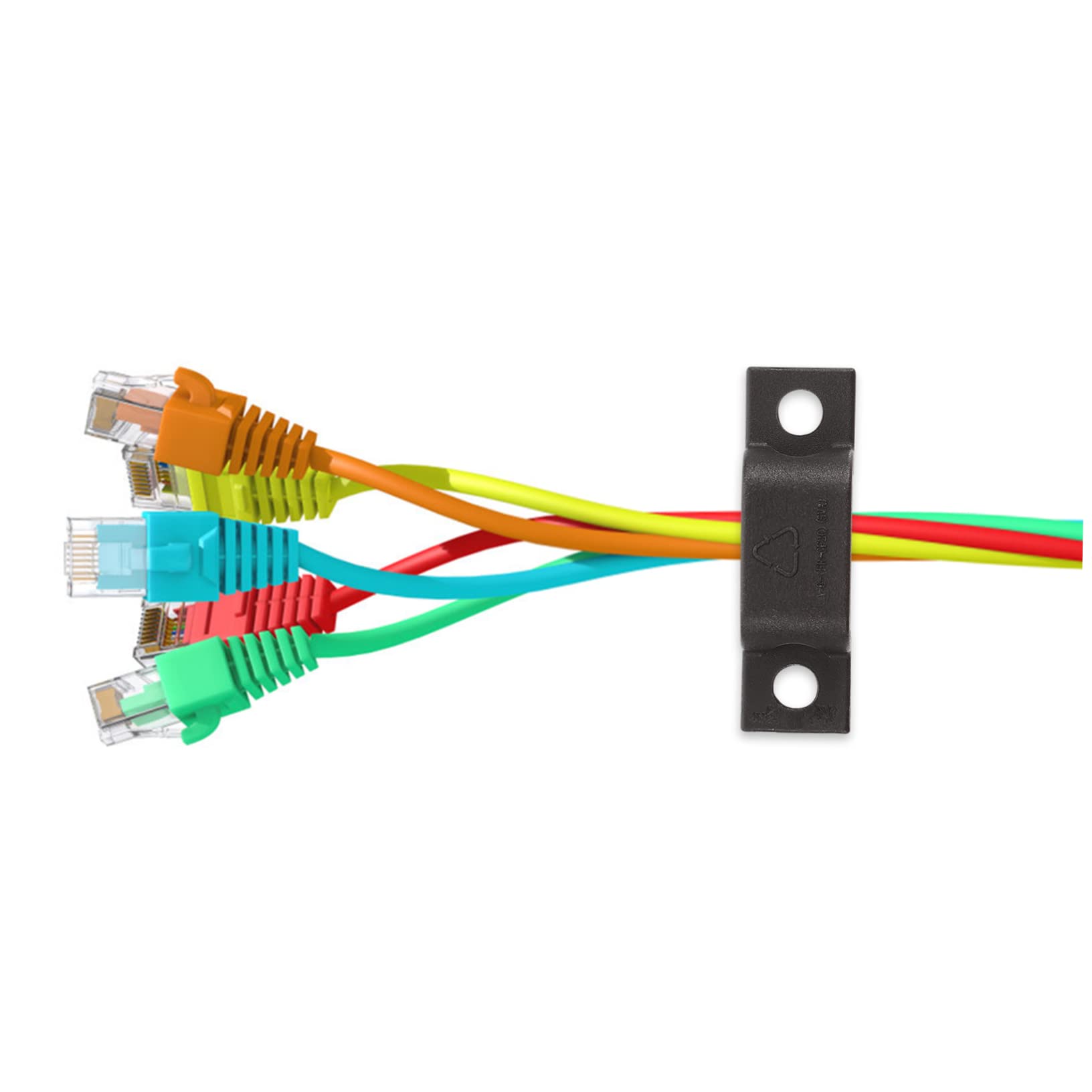 HOMSFOU 80 Pz attrezzi per serratubi cavo Ethernet fermaglio per cordino gestione dei cavi clip di fissaggio del cavo Organizzatore morsetto del filo Clip a crimpare stringicavo