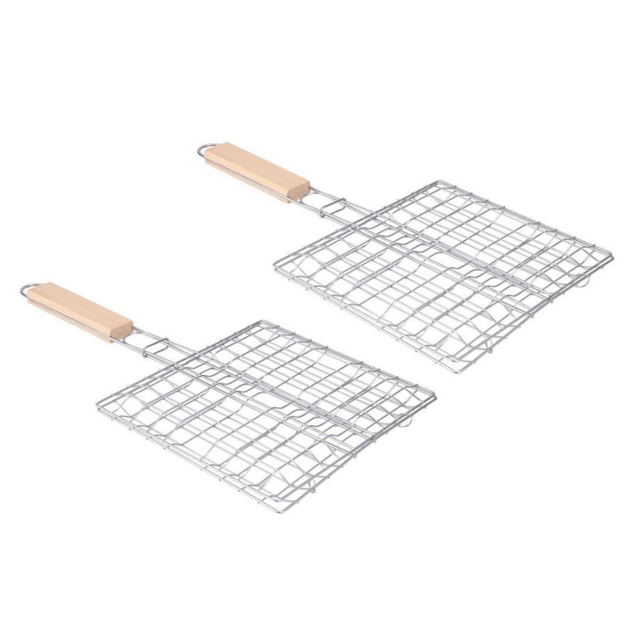 Grille de Barbecue Carrée Pliable Premium en Acier Inoxydable de Qualité