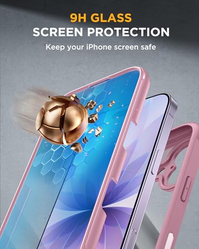 Image of Miracase for iPhone 17 Case 6.3'', Full-Body Military Grade Drop Protection Outdoor Phone case with Built-in Glass Screen &Camera Control,Easy Installation,No Gap,Compatible with MagSafe, Purple