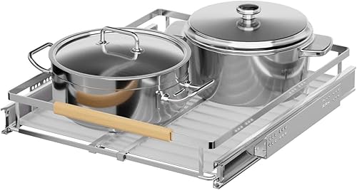 Organizador de cajones de armario extraíble para despensa, estantes organizadores de despensa, estante de almacenamiento de acero inoxidable