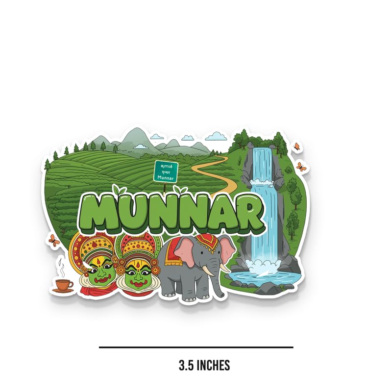 Image of Munnar Fridge Magnets, Glossy Finish, Stylish Magnet for Fridge, Wardrobe & Metal Surfaces