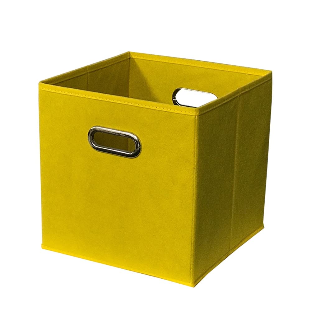 ETRGFTHU Clothes Storage Box Household Non-woven Finishing Large Capacity Foldable Under-bed Sundries Storage Wardrobe Storage Basket(Yellow)