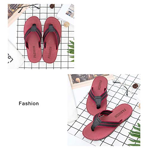 xsby Men's Comfortable Non Slip Flip Flops Thongs Sandals Beach Slippers2
