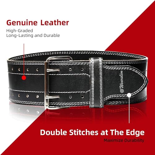 Image of JTC Weight Lifting Gym Belt 7mm Thickness 7mm Thickness Xtra Large Powerlift Gym Belt for Heavy Workout Professional Heavy Professional Genuine Leather Weightlifting Belt