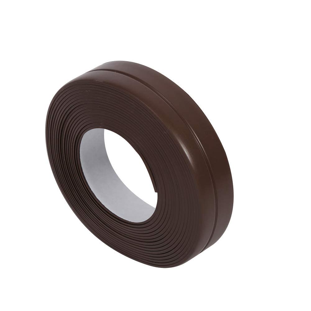 Caulk Tape, PVC Self Adhesive Caulking Sealing Tape for Kitchen Sink Toilet Bathroom Shower and Bathtub (W x L - 2.2cm x 3.2 Metre)(BROWN, Pack of 1)