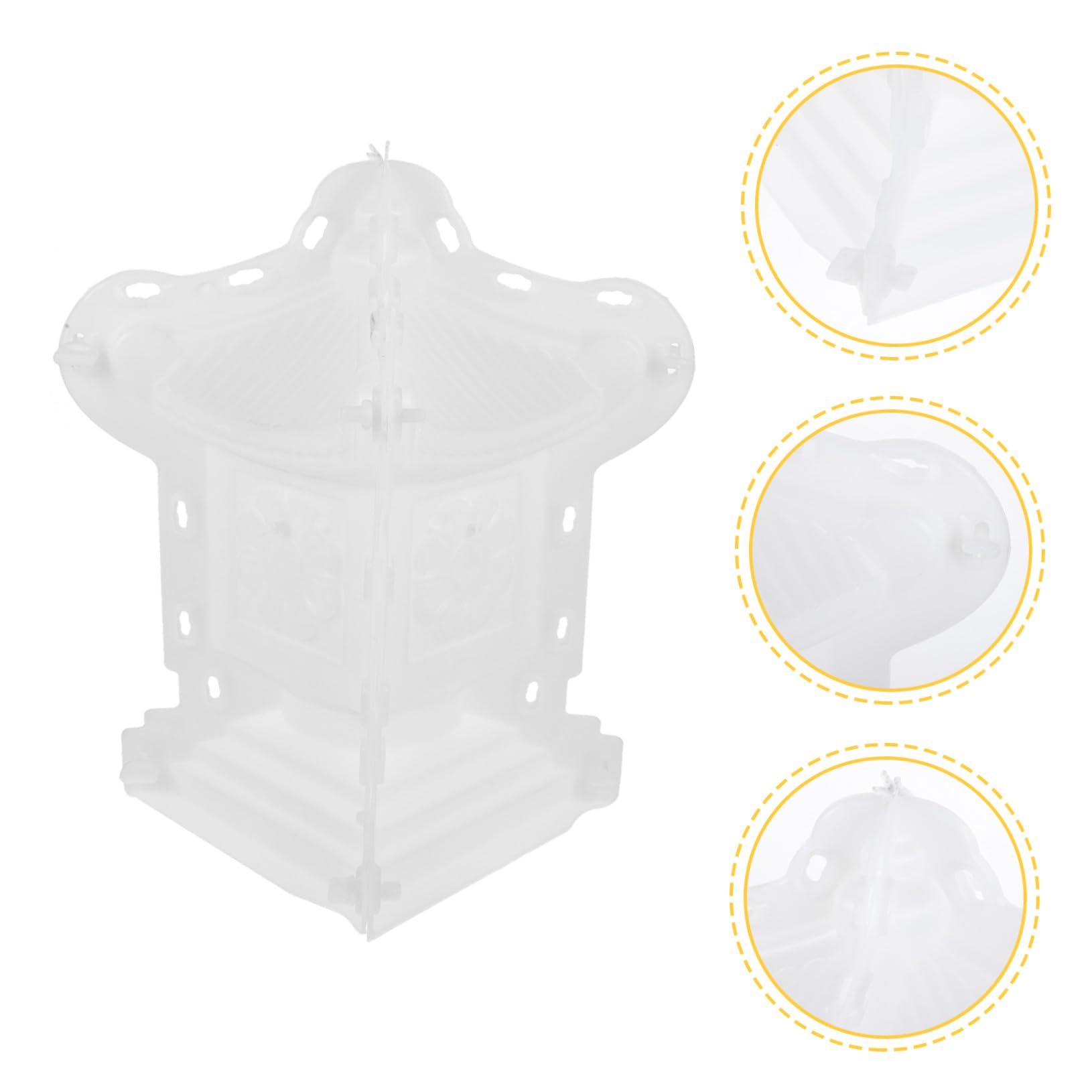 SHINEOFI Molde de Hormigón para Pabellón de Cemento y Molduras Decorativas para Pared, Plástico Blanco, Práctico y Conveniente para Decoración de Jardín Exterior