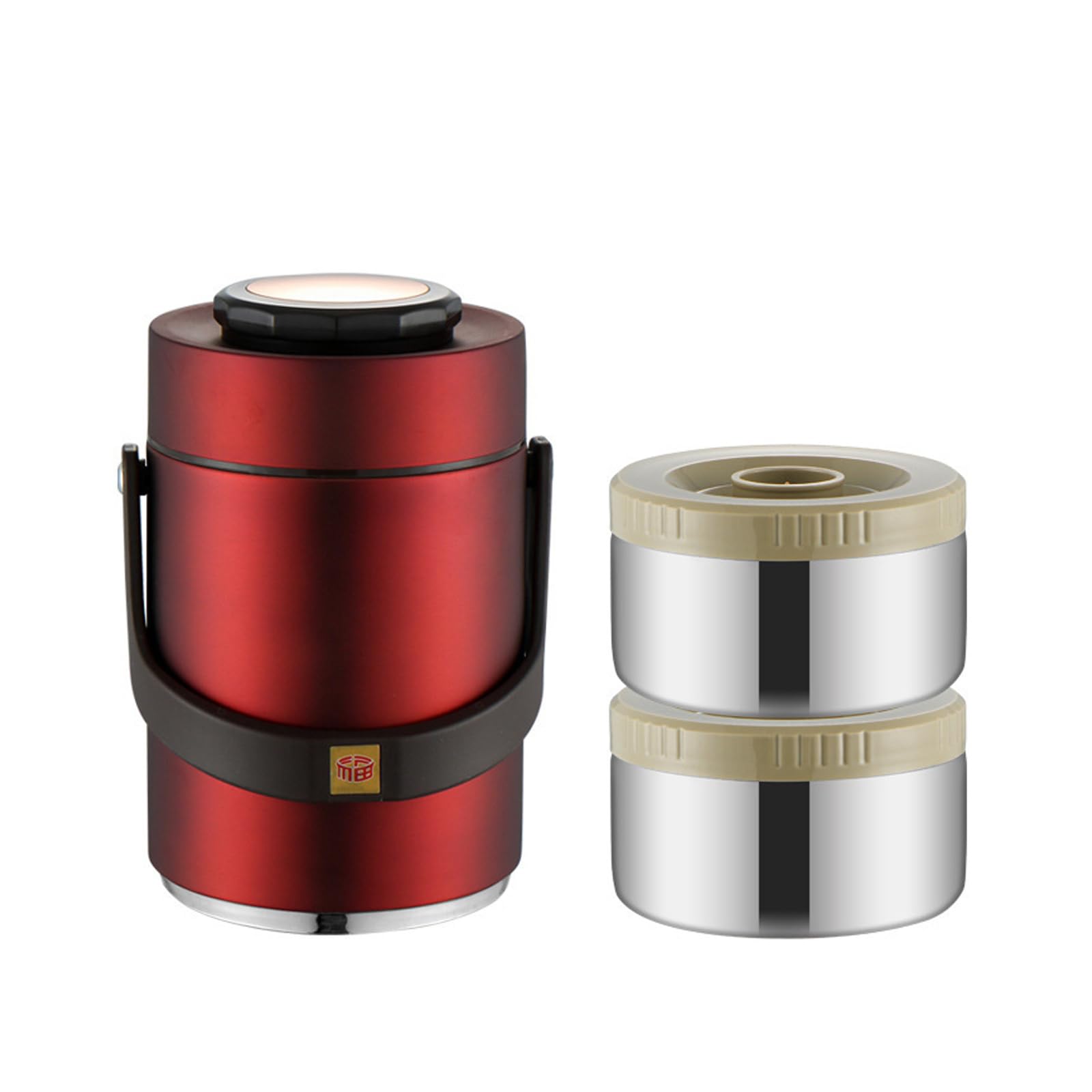 YROHGKPN Portable Stackable Nonrust Steel Food Jar Double Layer Insulated Bentos Container for Hot Meals Travel Insulated Food Jar