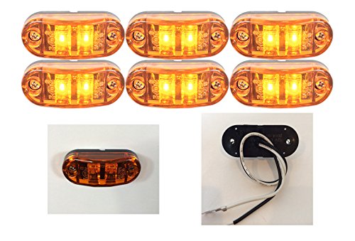 Luces LED Ámbar para Camiones 6 Pack 12V miniatura 1