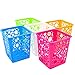 Esfun Set of 5 Square Pen Pencil Holder Cup For Desk Storage Desktop Organizer Container Basket For Home School Kids Office Brushes Desk Sorter Collection