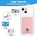SHANSHUI 3 Pack Premium Silicone Ultra Slim Phone Wallet Stick on Phone Pocket Fit Almost All Smartphones - Black, Grey, Pink
