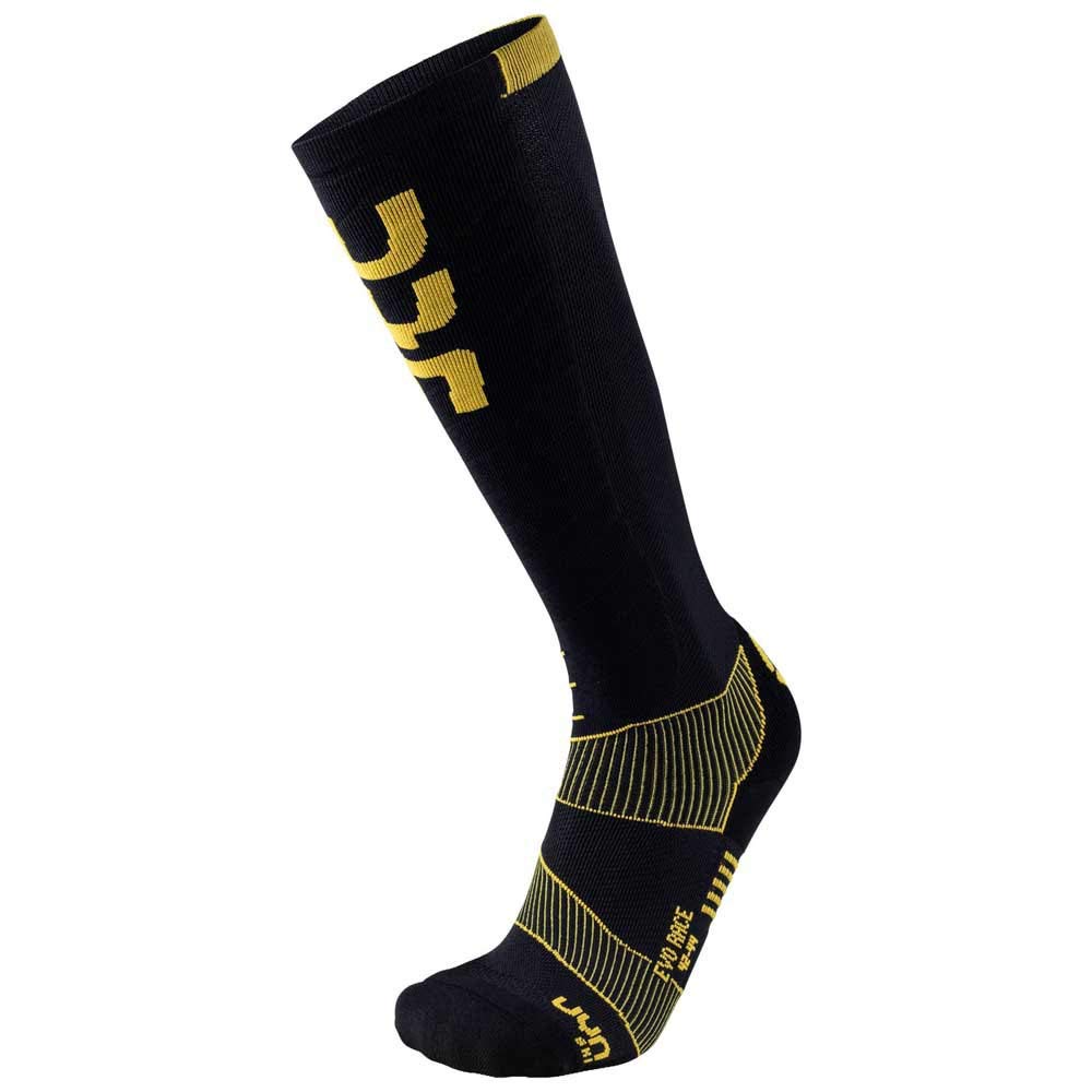 UYN S100034 SKI EVO RACE Socks Men's Yellow black 38
