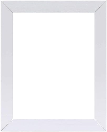 Marcos de 22 x 34 pulgadas, tiza blanca plana de 1.25 pulgadas, acabado liso envuelto de madera compuesta para decoración de pared, marco de póster