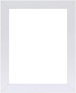 US Art Frames 20x27 - Inch Picture Frame, Smooth Wrapped Finish, 1.25 - Inch Wide Flat, Chalk White, Wood Composite MDF