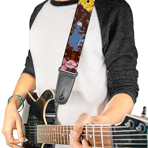 Buckle-Down Sangle de guitare Winnie l’ourson Poses 5,1 cm de large - Les Beatles, Paul McCartney, John Lennon, RIngo Starr, George Harrison Buckle-Down Sangle de guitare Winnie l'ourson Poses 5,1 cm de large – Image 3