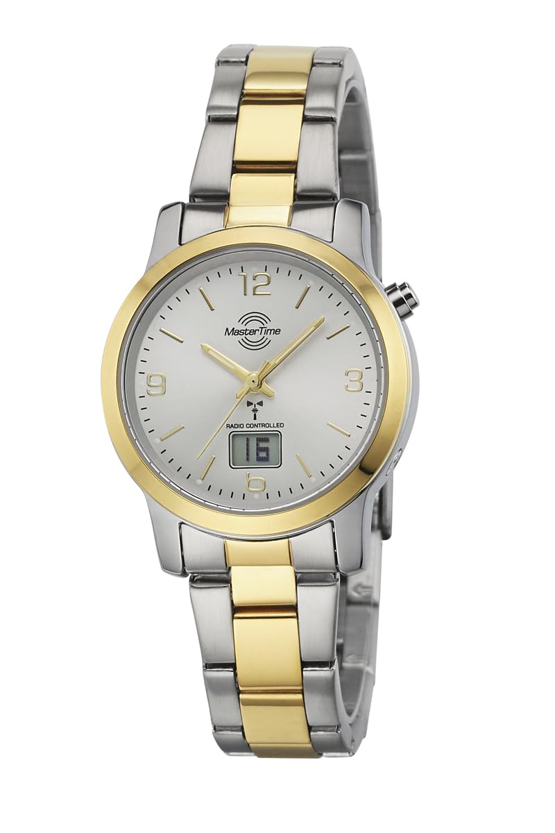 Master Time Funk Quarz Damen Uhr Analog-Digital mit Edelstahl Armband MTLA-10305-12M