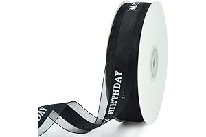 TONIFUL 1 Inch Happy Birthday Ribbon for Gift Wrapping