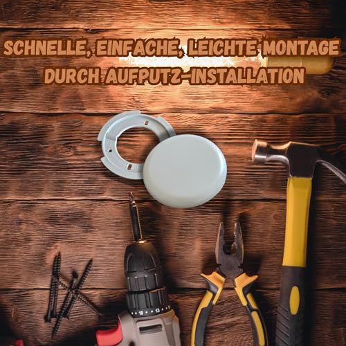 Kabelabdeckung Decke Ø13 cm x 1,5 cm Weiß – Flache Deckendose für Lampenanschluss, Abdeckdose & Abzweigdose für Deckenlampe, Deckenrosette, Lampenabdeckung Deckenlampe Abdeckung