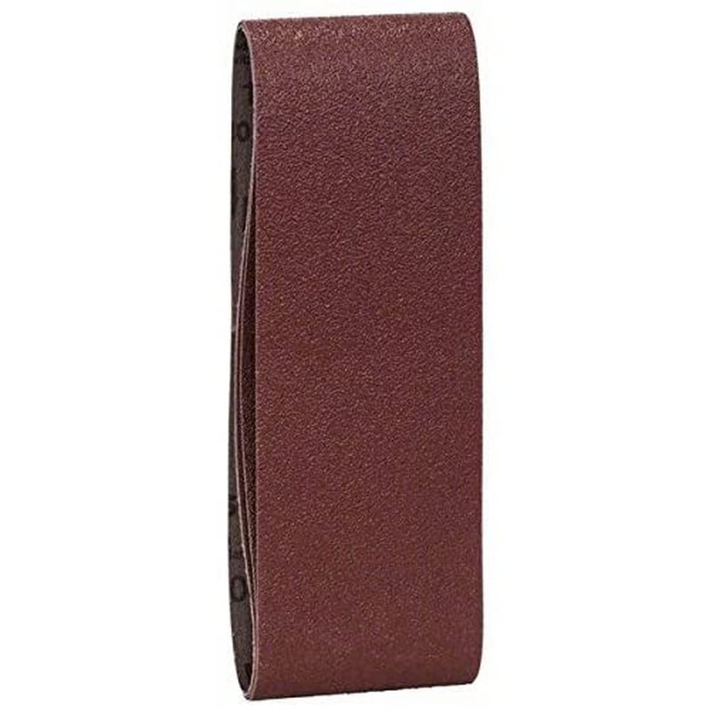 Bosch 2609256209 - Set di 3 strisce abrasive per levigatrice a nastro 75x457 mm, grana 60-​80-​100x1
