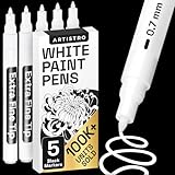 ARTISTRO 5 White Paint Pen for Rock Painting, Stone,...