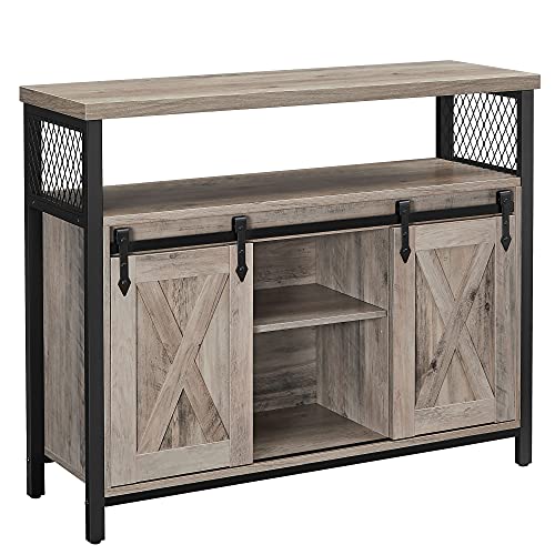 COSIEST Credenza Buffet Con Ante A Specchio E Motivo A Nido D'Ape – Mobile MDF Con Ripiano Regolabile, Per Soggiorno, Corridoio, Cucina, Bianco 80x35,6x75,6 Cm
