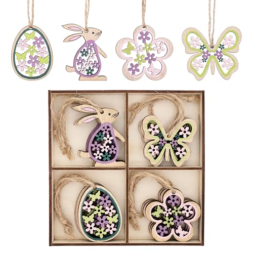 Valery Madelyn Frühlingsdeko Anhänger Schmetterlinge Hasen Eier Blumen...