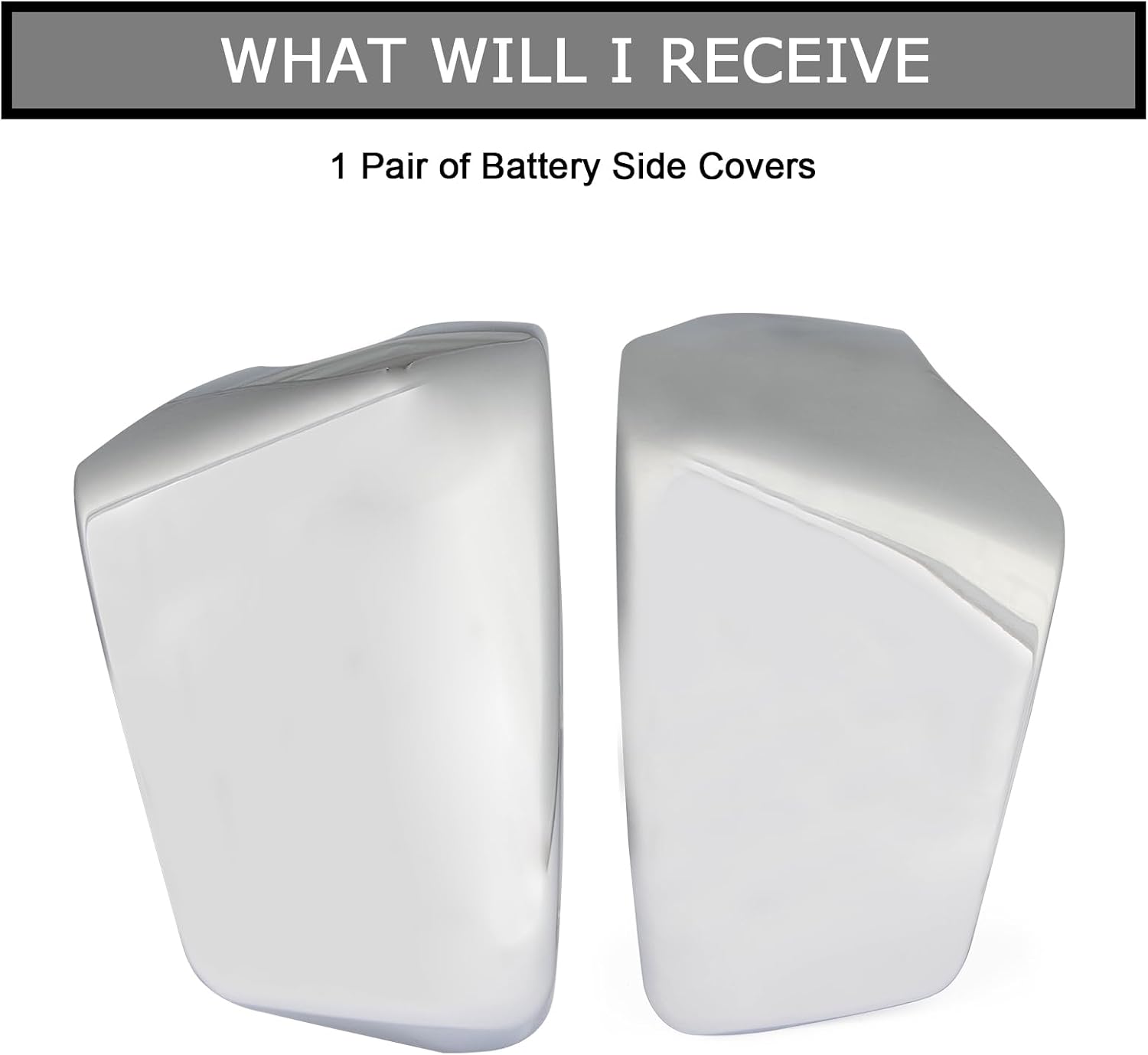 PSLER Battery Side Covers for Shadow Aero 750 VT750C 2004-2013 (Chrome)