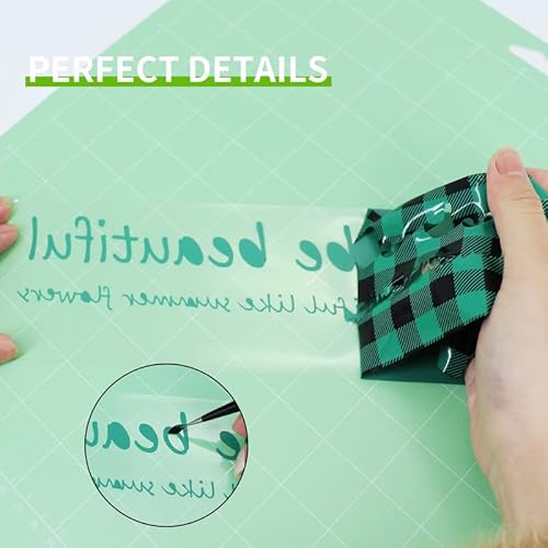 Bonnyhtv Heat Transfer Vinyl 12In X 5Ft, Buffalo Plaid Green-Black Htv Iron On Vinyl For Cricut & Cameo, Diy Heat Press Design For T-Shirt #TOP2