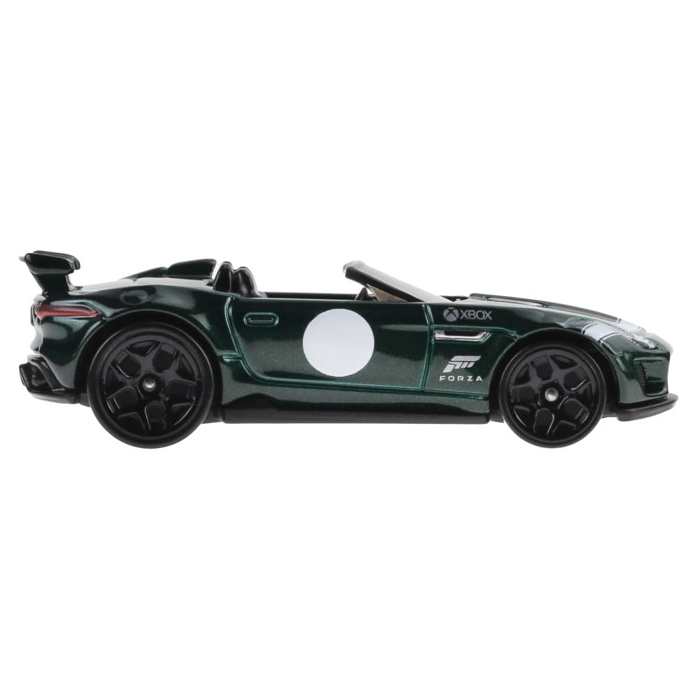 Hot Wheels FORZA HORIZON Die Cast Model Car '15 JAGUAR F-TYPE PROJECT 7 Scale 1:64 - Length 7 cm HLK27, Green - Image 2
