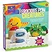 Craft-tastic - DIY Ferocious Pom Animals - Craft Kit Makes 3 Pompom Stuffed Animals - Dinosaur, Yeti & Dragon
