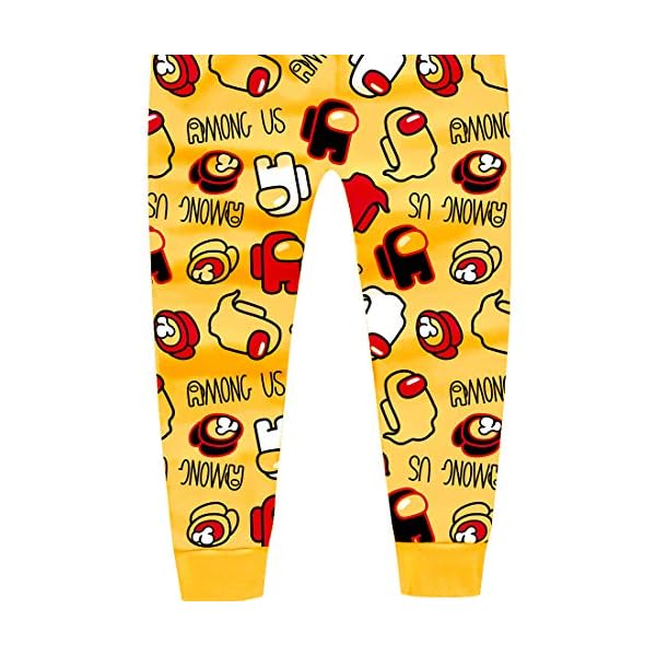 N /D Kinder Jungen Among Us Pyjama You Looking Sus Bro Impostor Charakter Baumwolle Pjs Nachtwäsche Set – Bild 4