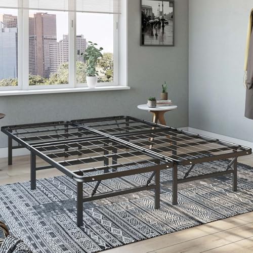 Image of Hercules Folding Metal Bed Frame, 14 Inch Platform Mattress Foundation, Twin
