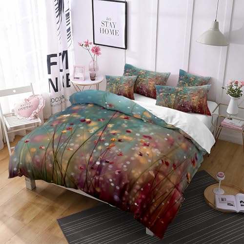 Housse de couette florale résout le manque de style avec la parure 200x200 - 3