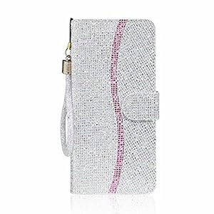 Lijc Hoesje voor Xiaomi Redmi Note 9 5G Pailletten Glitter PU Lederen Portemonnee met Standaard en Kaarthoudersleuven…