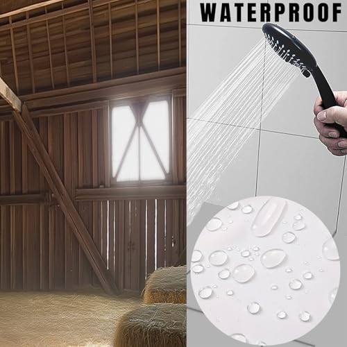 Rideau de douche imperméable avec œillets et anneaux inclus