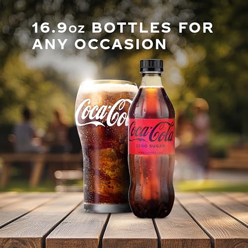 Image of Coca-Cola Zero Sugar Soda Soft Drink Bottles, 16.9 fl oz, 6 Pack