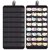 Faccito 2 Pcs Felt Hanging Sticker Display Organizer, 32 Big Clear Pockets Sticker Storage, Portable Wall-Hanging Decal Chart Holder for Vendors Events, Collectors, Small Business Supplier