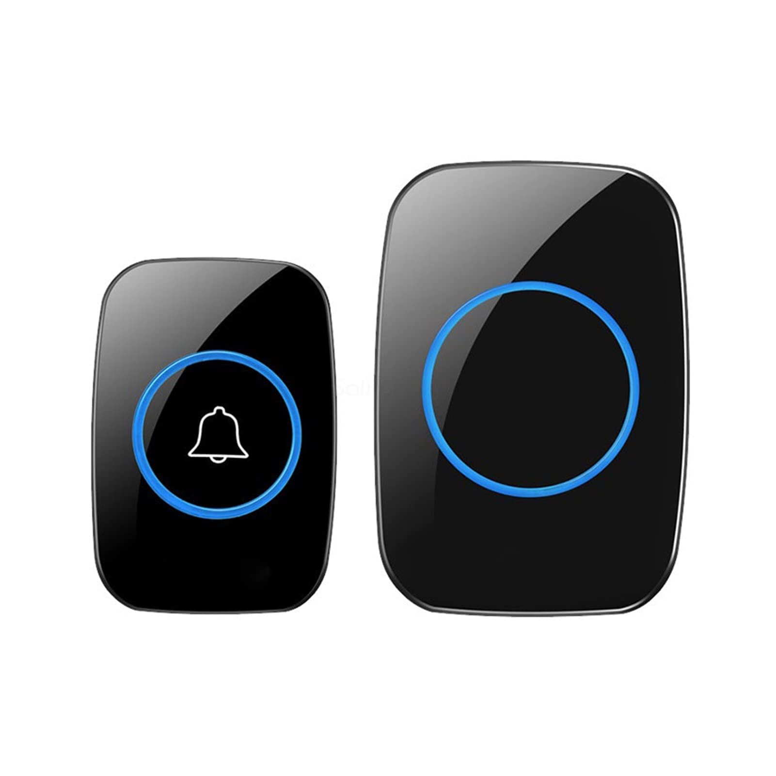 ICYNIAW Wireless Doorbell kit,Plug-in Receiver,Waterproof Push Button with 1000 feet Operating Range,5 Volume Levels,60 Chimes,LED flash & CD Sound For Home/Office/Classroom Use